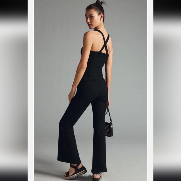 Anthropologie‎ Maeve The Naomi Black Jumpsuit 14 - Picture 7 of 7